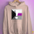 Demisexual Pride Flag Exclamation Point Hoodie - Light Pink